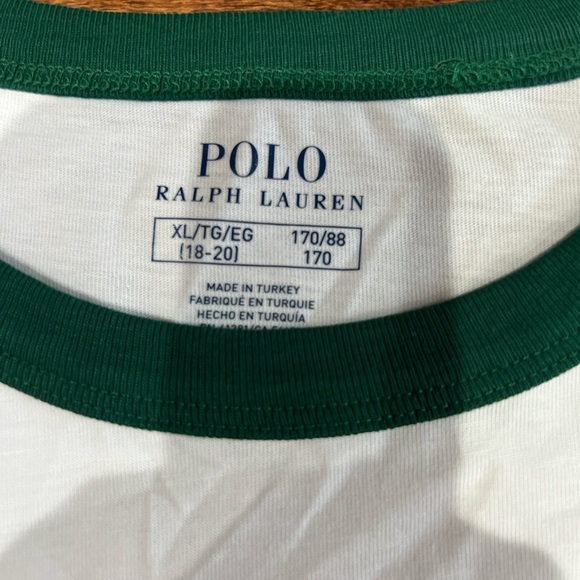Polo by Ralph Lauren Green and White Tee - Picture 3 of 3